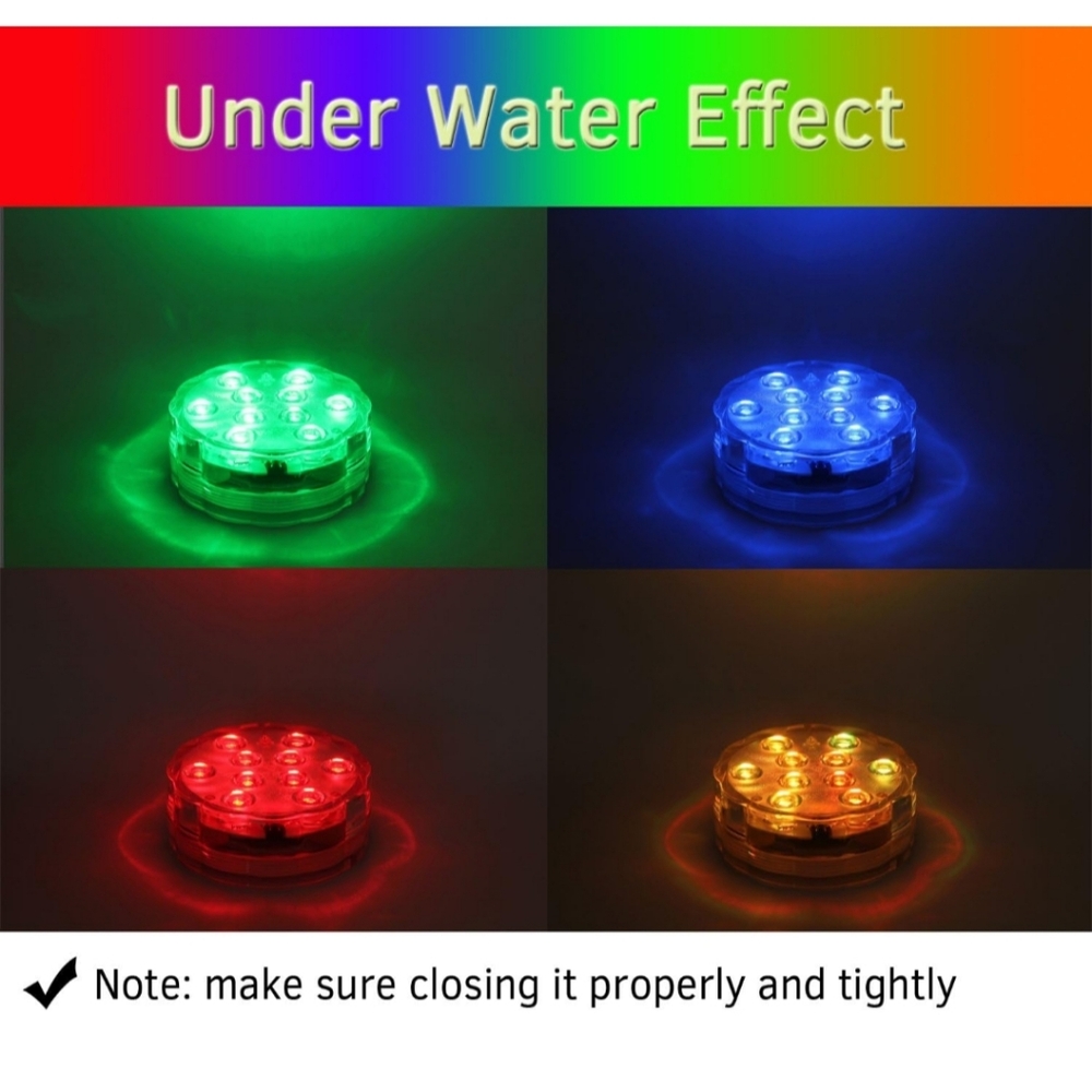 Submersible LED Lights,Remote Control Battery Powered, RGB Multi Color Changing - Picture 2 of 6